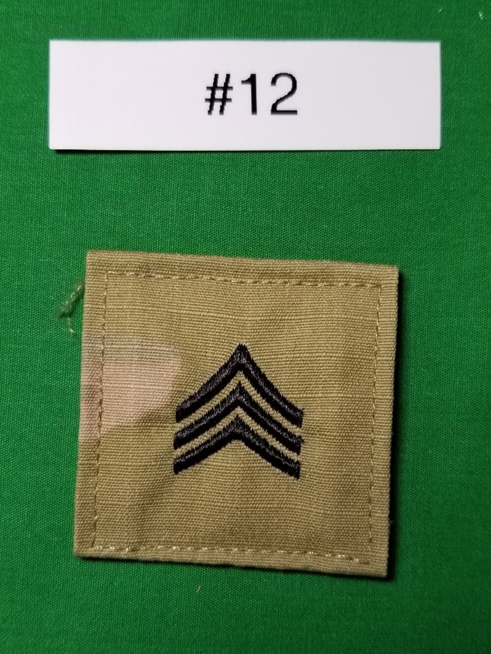 US Army Issued 09/2018 SGT/E5 Rank OCP w/ Hook Sergeant 8455016451632 #12